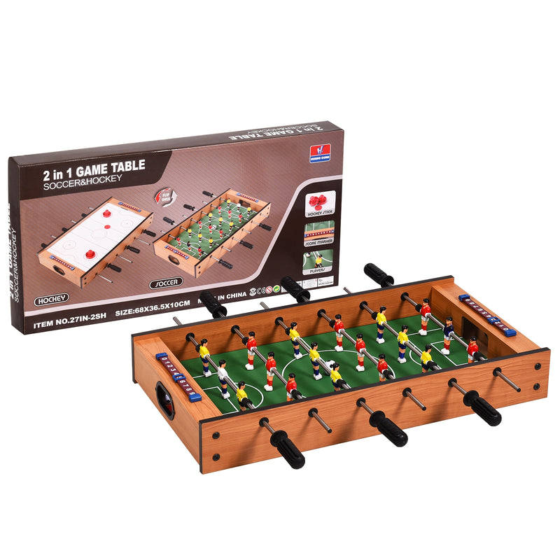 2 in 1 In/Outdoor Air Hockey Foosball Game Table