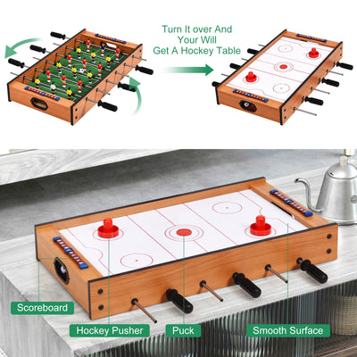 2 in 1 In/Outdoor Air Hockey Foosball Game Table