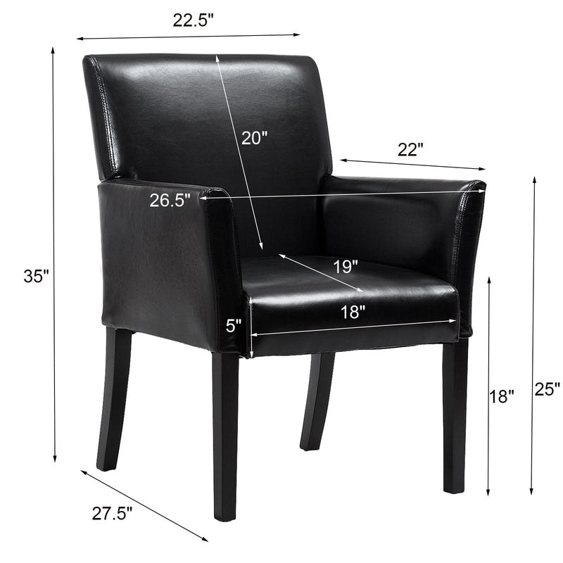 Modern PU Leather Executive Arm Chair Sofa