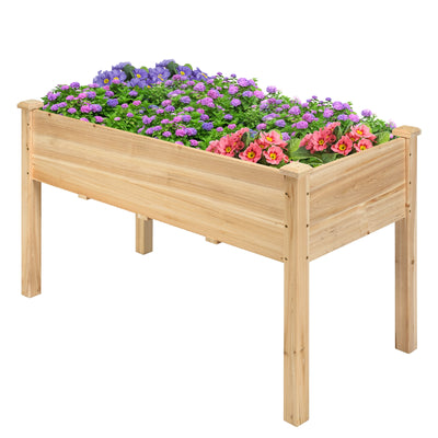 49’’ x 23’’ x 30’’  Wooden Raised Vegetable Garden Bed-Natural