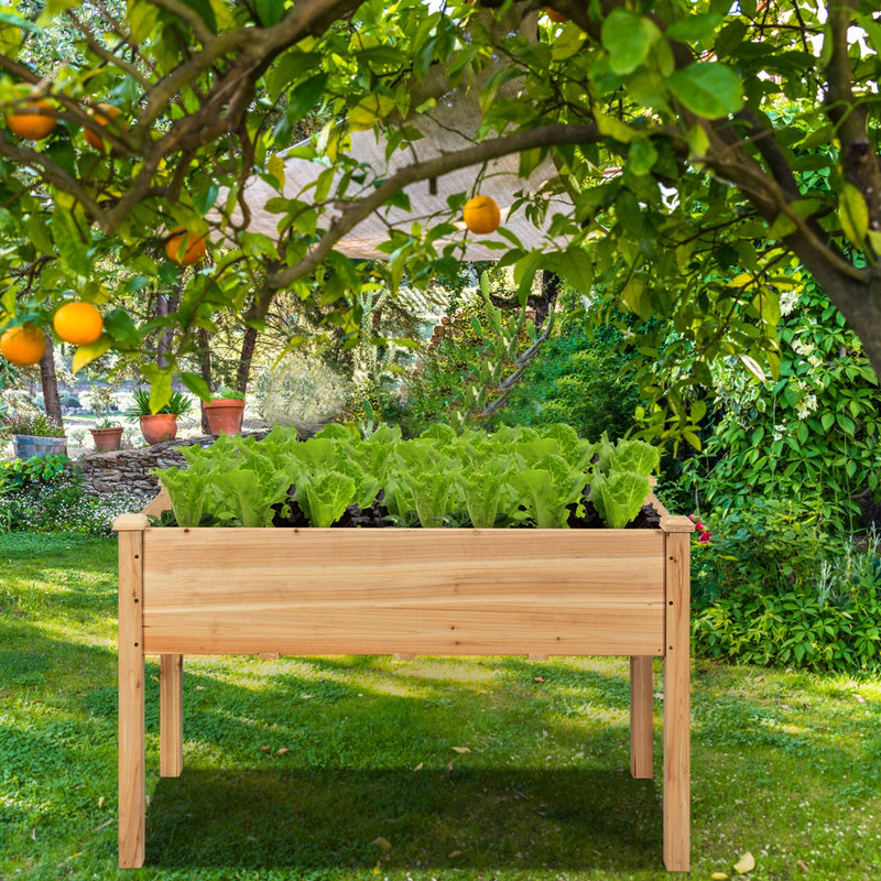 49’’ x 23’’ x 30’’  Wooden Raised Vegetable Garden Bed-Natural