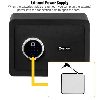 2-Layer Security Safe Deposit Box with Inner LED Light