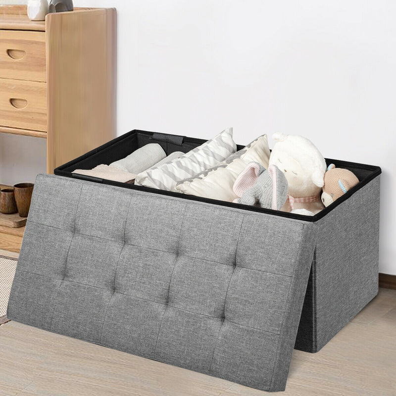 31.5 Inch Fabric Foldable Storage with Removable Storage Bin-Light Gray