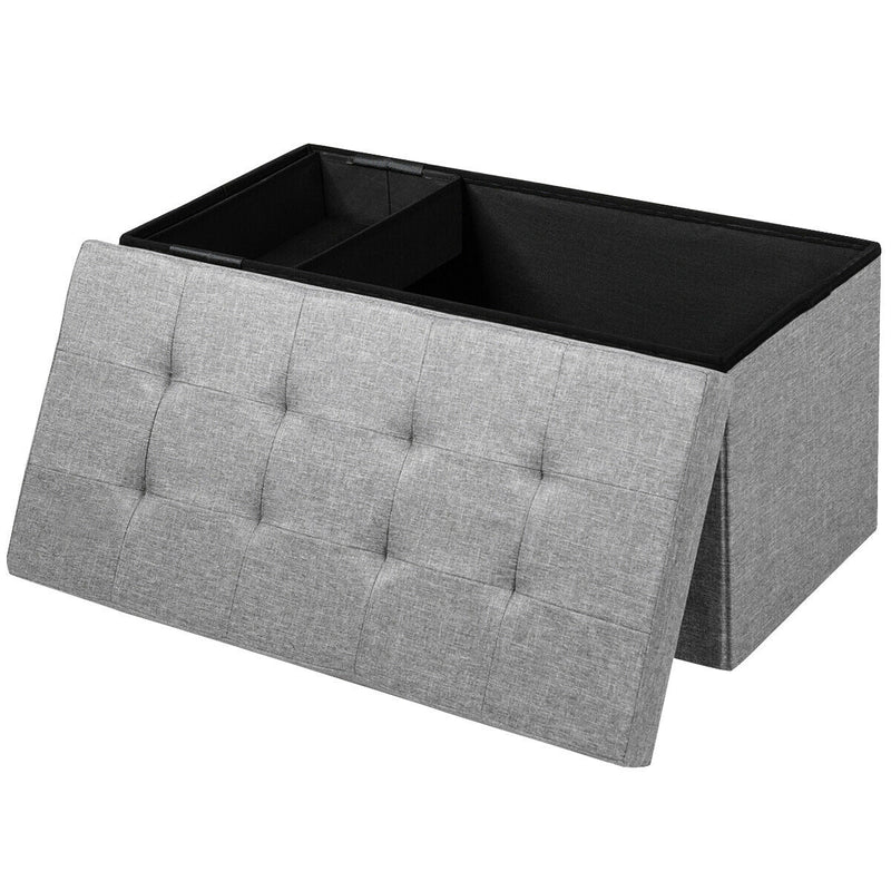 31.5 Inch Fabric Foldable Storage with Removable Storage Bin-Light Gray