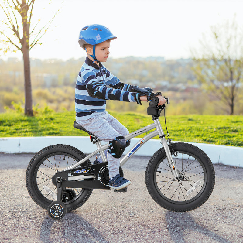 16-Inch Kids Bike Bicycle for Boys Girls 4-7 Adjustable with High Carbon Steel Frame-16 inches