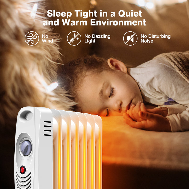 700 W Portable Mini Electric Oil-Filled Radiator Heater