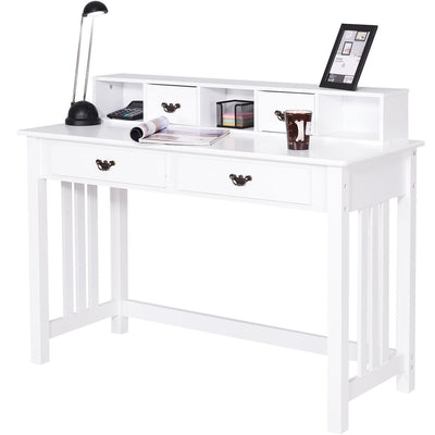 Home Office Writing Mission Computer Desk with 4-Drawer