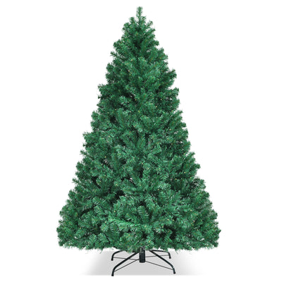 7.5 Feet PVC Artificial Christmas Tree with LED Lights-7.5 ft