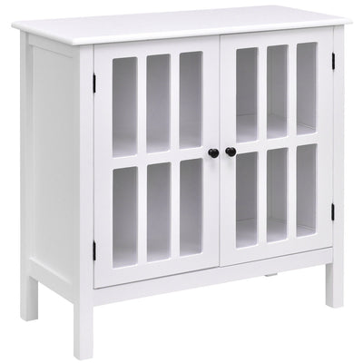 Glass Door Sideboard Console Storage Buffet Cabinet