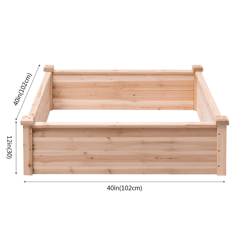 Wooden Square Garden Vegetable Flower Bed