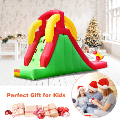 Inflatable Water Slide Bounce House with Climbing Wall and Jumper without Blower