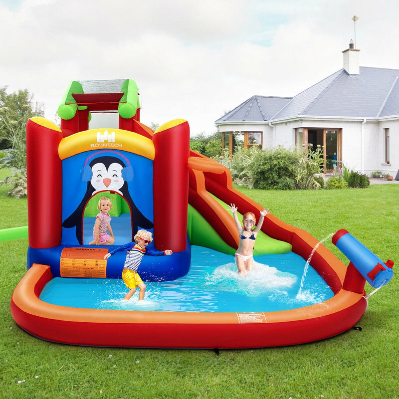 Inflatable Slide Bouncer and Water Park Bounce House Without Blower