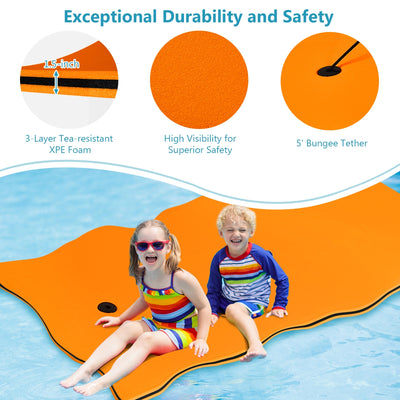 3-layer Tear-resistant Relaxing Foam Floating Pad-Orange