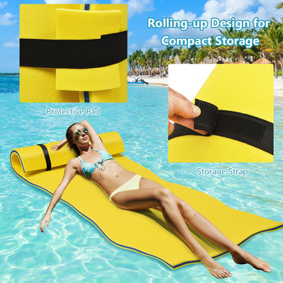 3-layer Tear-resistant Relaxing Foam Floating Pad-Yellow