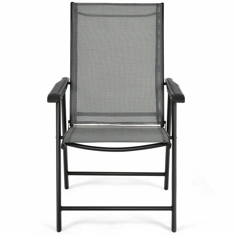 Set of 2 Outdoor Patio Folding Chairs-Gray