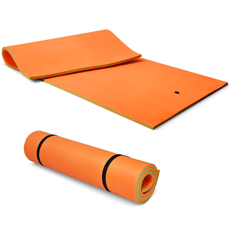 12 x 6 Feet 3 Layer Floating Water Pad-Orange