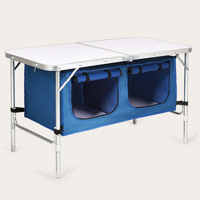 Height Adjustable Folding Camping  Table-Blue