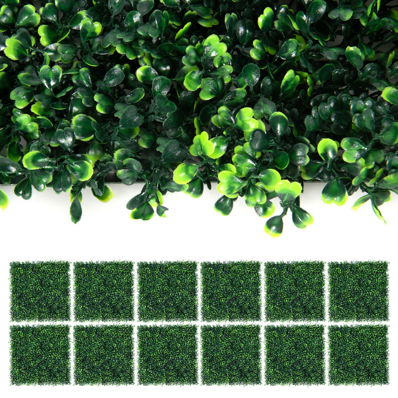 12 Pieces Artificial Boxwood Panels for Wedding Decor Fence Backdrop