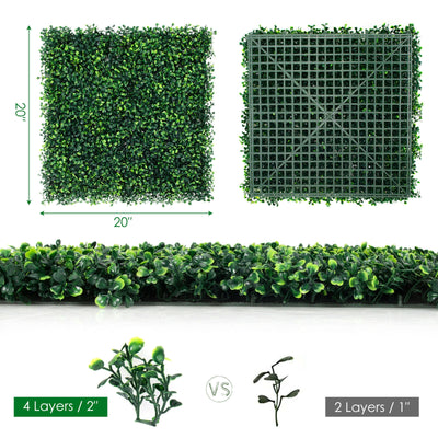 12 Pieces Artificial Boxwood Panels for Wedding Decor Fence Backdrop