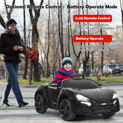 12V 2.4G RC Electric Vehicle with Lights-Black