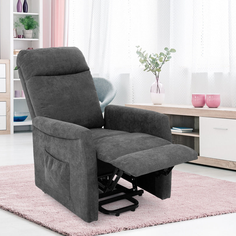 Power Lift Recliner Chair with Remote Control for Elderly-Gray