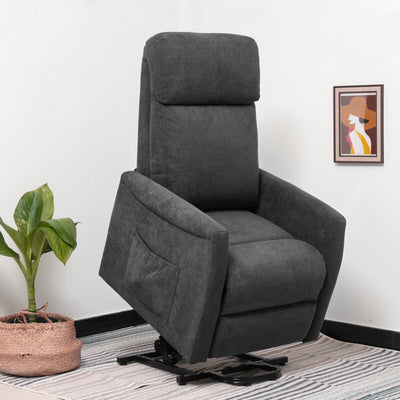 Power Lift Recliner Chair with Remote Control for Elderly-Gray