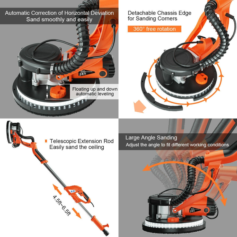 750W Electric Drywall Sander Adjustable Variable Speed