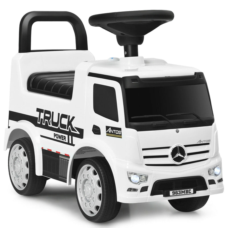 Children Push and Ride Racer Licensed Mercedes Benz Push Truck Car-White