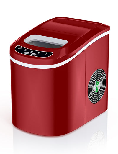 Mini Portable Compact Electric Ice Maker Machine-Red