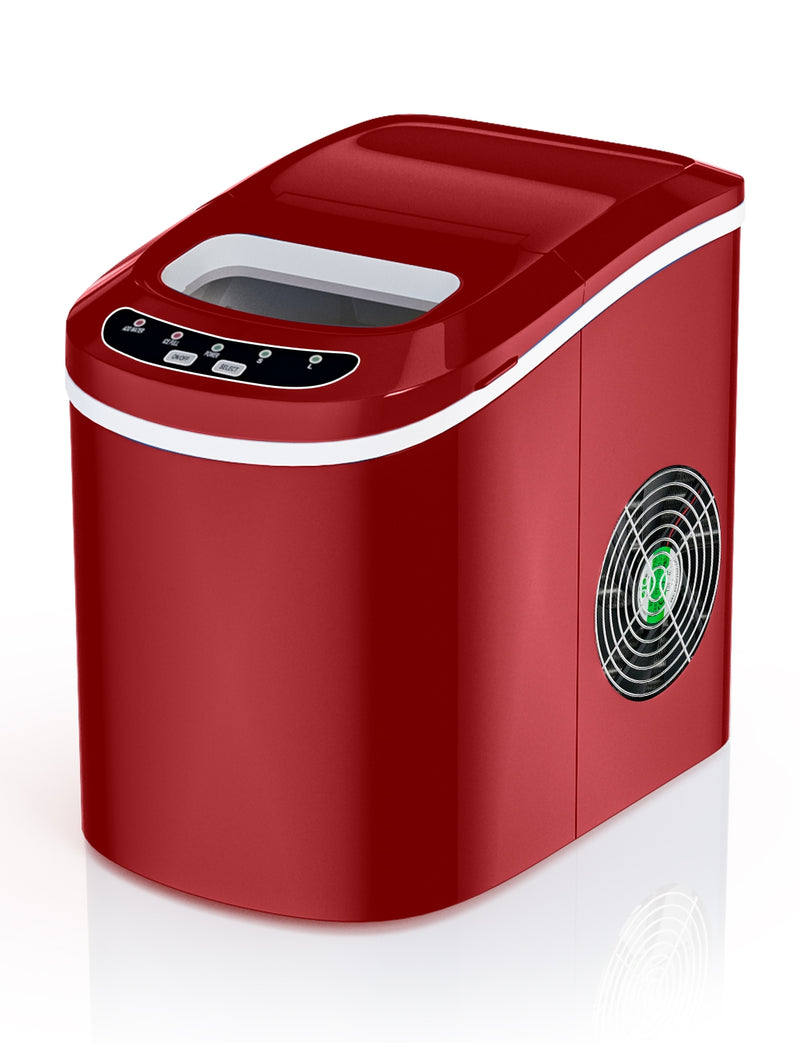 Mini Portable Compact Electric Ice Maker Machine-Red