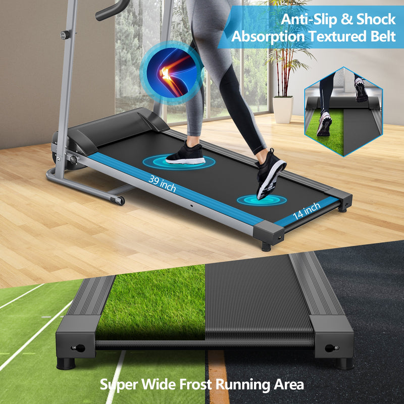 Electric Foldable Treadmill with LCD Display and Heart Rate Sensor