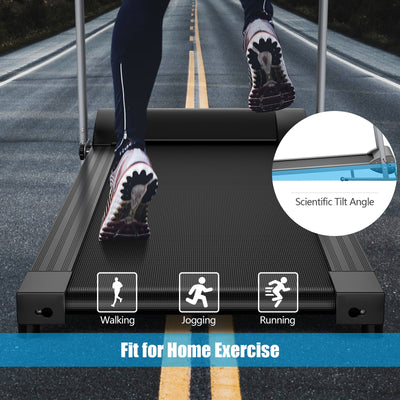 Electric Foldable Treadmill with LCD Display and Heart Rate Sensor