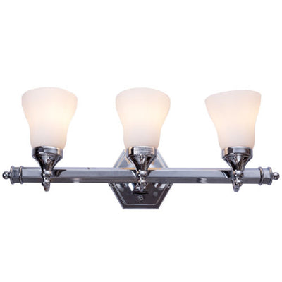 24 Inch 3-Light LED Vanity Fixture Polished Chrome Wall Sconces