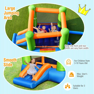 Kids Inflatable Bounce House without Blower for Indoor and Outdoor