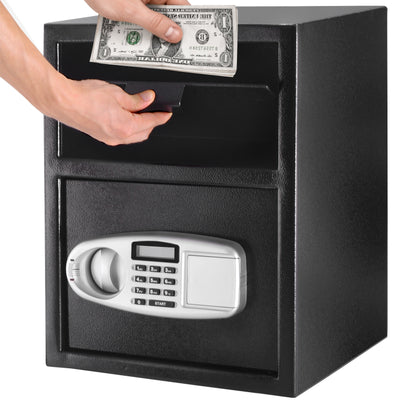 Digital Deposit Safe Box Depository with Front Drop for Jewelry and Cash