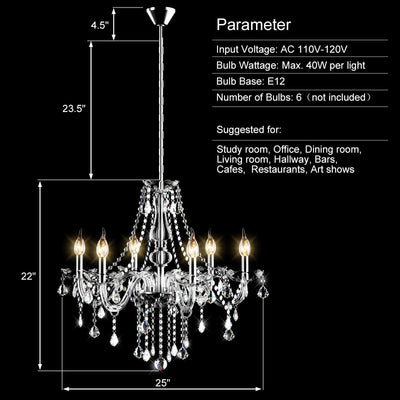 Elegant Crystal Chandelier Ceiling Light