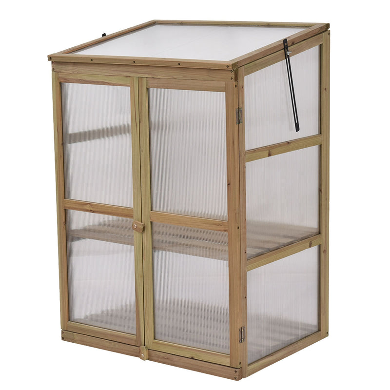 Garden Portable Wooden Raised Plants Greenhouse