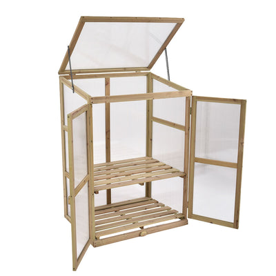 Garden Portable Wooden Raised Plants Greenhouse