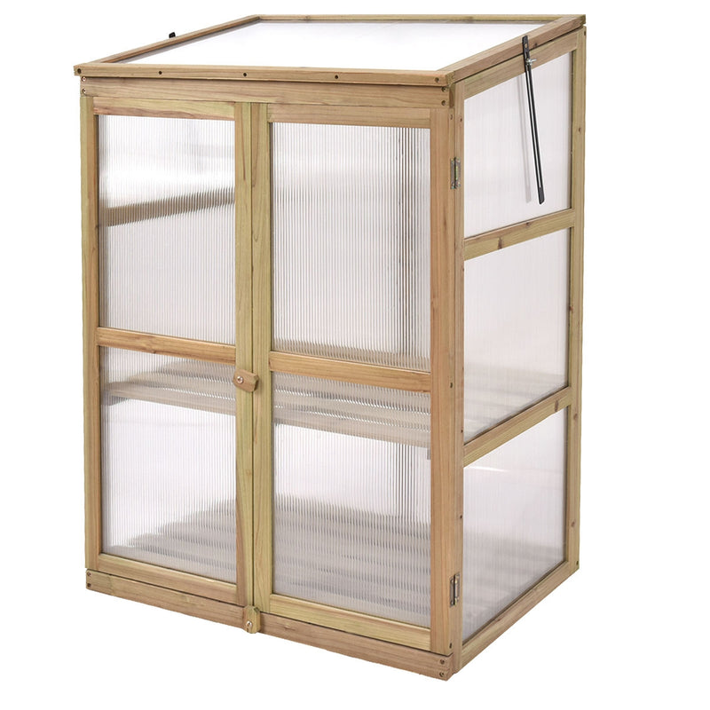 Garden Portable Wooden Raised Plants Greenhouse