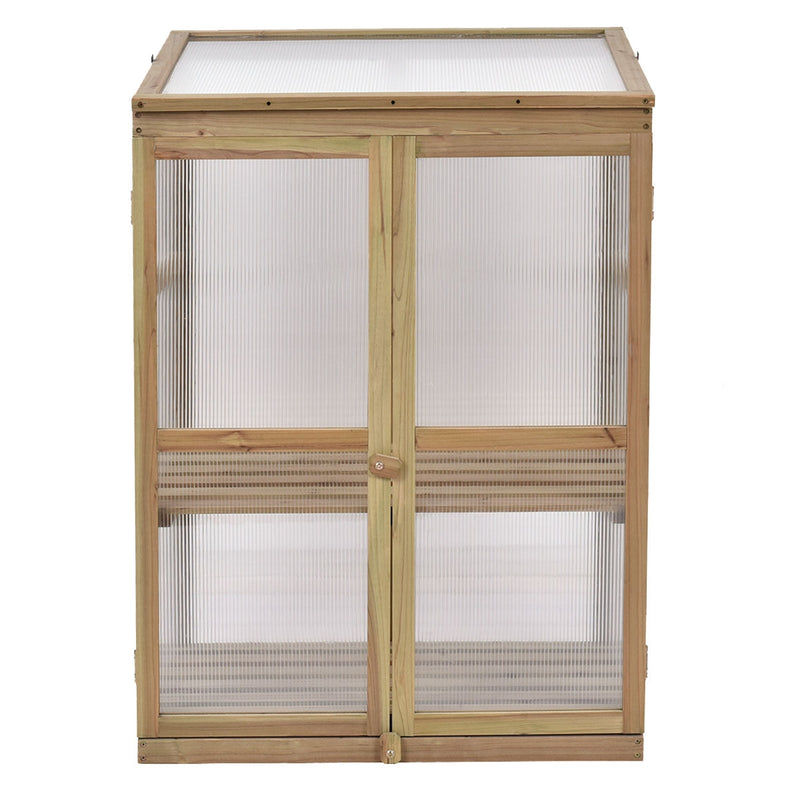 Garden Portable Wooden Raised Plants Greenhouse