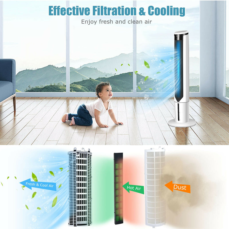 41 Inches Evaporative Air Cooler with 3 Modes and 3 Speeds