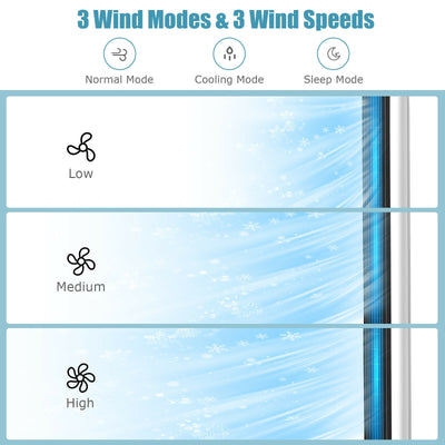 41 Inches Evaporative Air Cooler with 3 Modes and 3 Speeds