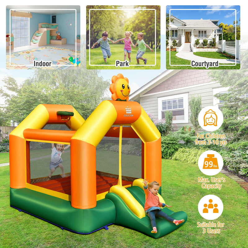 Kids Inflatable Bounce Jumping Castle House with Slide without Blower