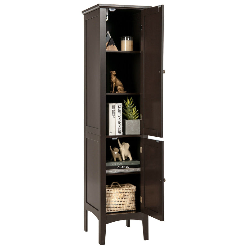 Freestanding Bathroom Storage Cabinet for Kitchen and Living Room-Brown