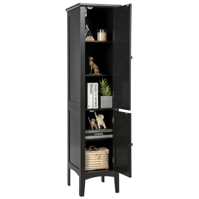 Freestanding Bathroom Storage Cabinet for Kitchen and Living Room-Black