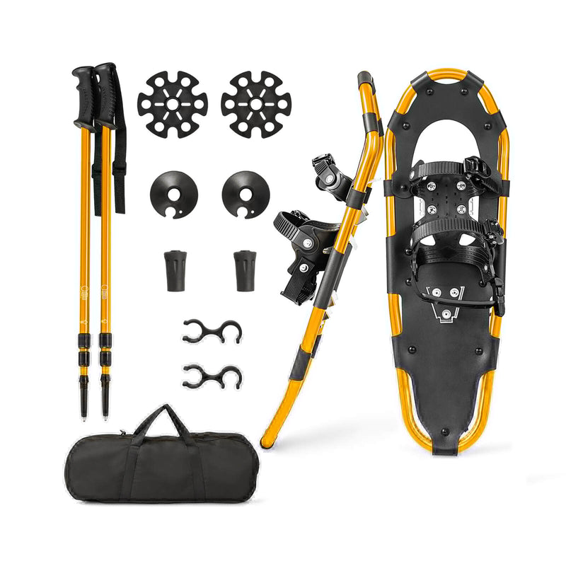 4-in-1 Lightweight Terrain Snowshoes with Flexible Pivot System-25 inches