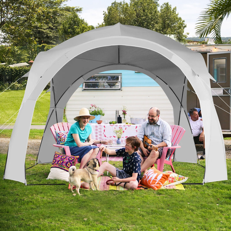 11 x 11 Inch Patio Sun Shade Shelter Canopy Tent Portable UPF 50+ Outdoor Beach-White