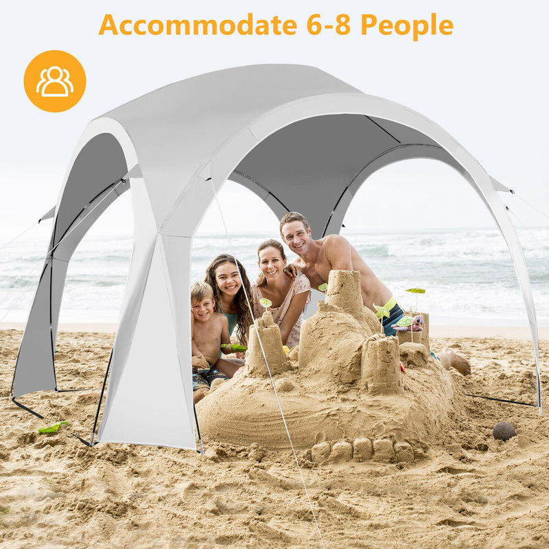 11 x 11 Inch Patio Sun Shade Shelter Canopy Tent Portable UPF 50+ Outdoor Beach-White