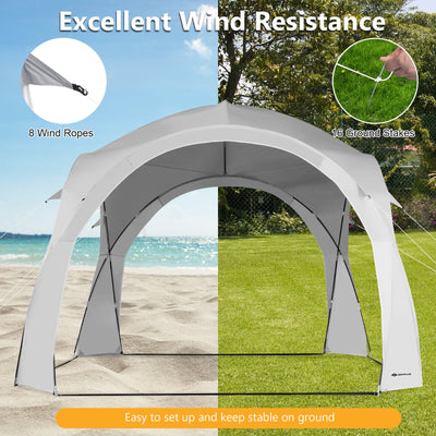 11 x 11 Inch Patio Sun Shade Shelter Canopy Tent Portable UPF 50+ Outdoor Beach-White