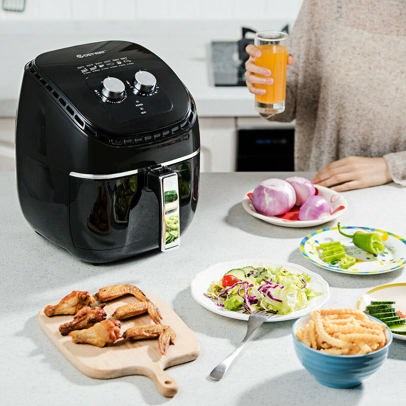 3.5 QT Electric 1300W  Hot Air Fryer with Timer& Temperature Control